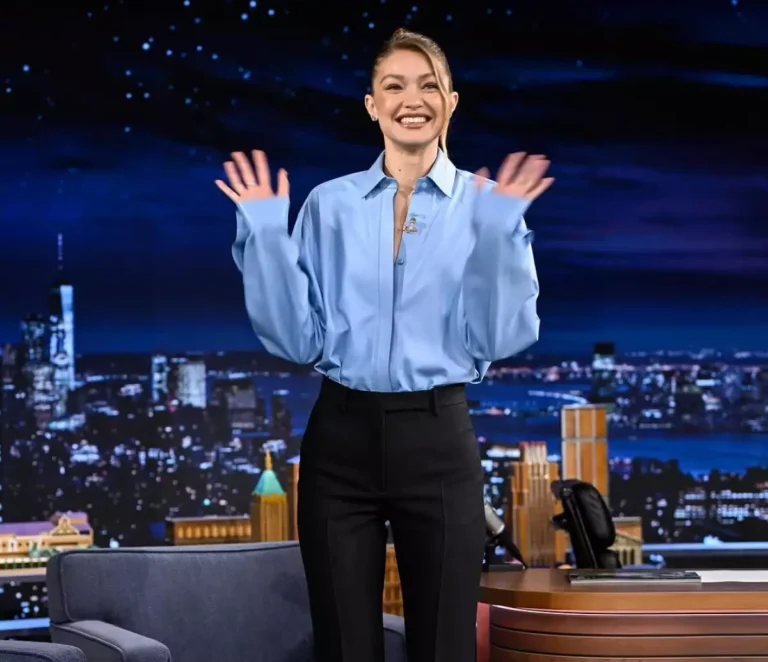 Gigi Hadid Sets Trends in Tom Ford on The Tonight Show